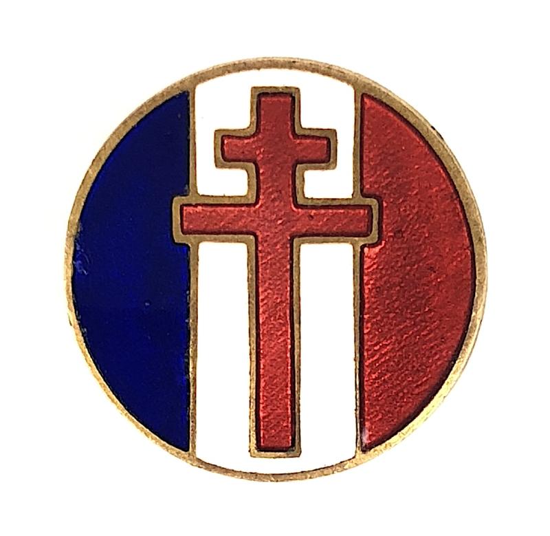 WW2 Free French supporters lapel badge