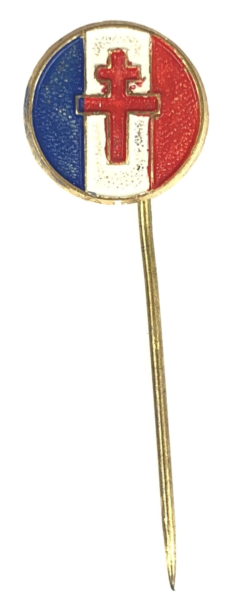 WW2 Free French Forces supporters stick pin badge