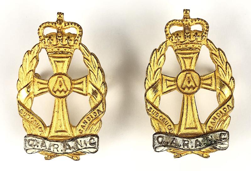 Queen Alexandra's Royal Army Nursing Corps QARANC matching collar badges
