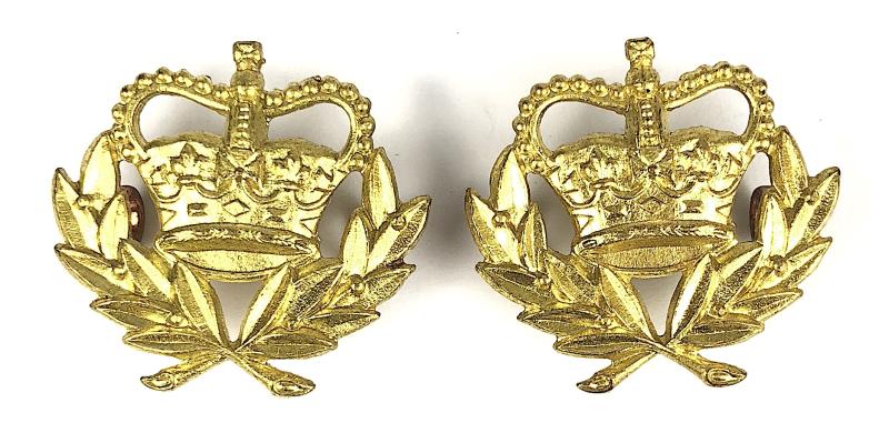 General Post Office GPO senior postmans pair of gilt collar badges