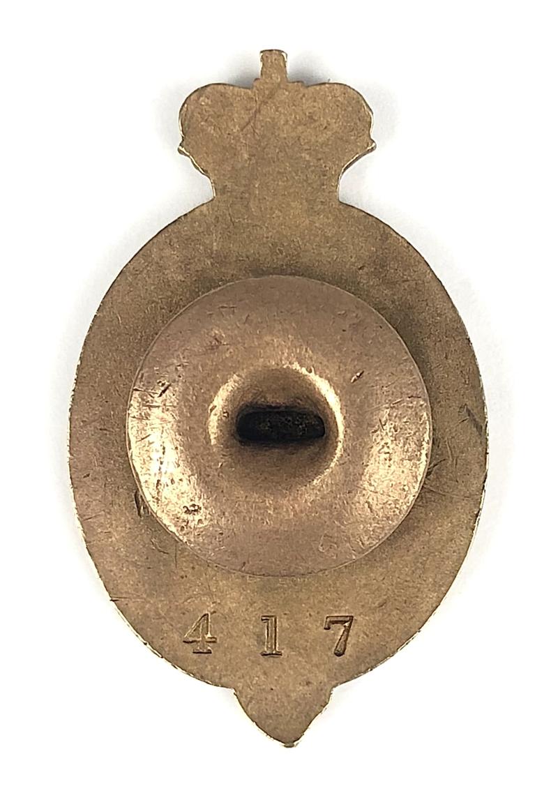 WW1 Woodbridge District Volunteers Numbered Badge Suffolk