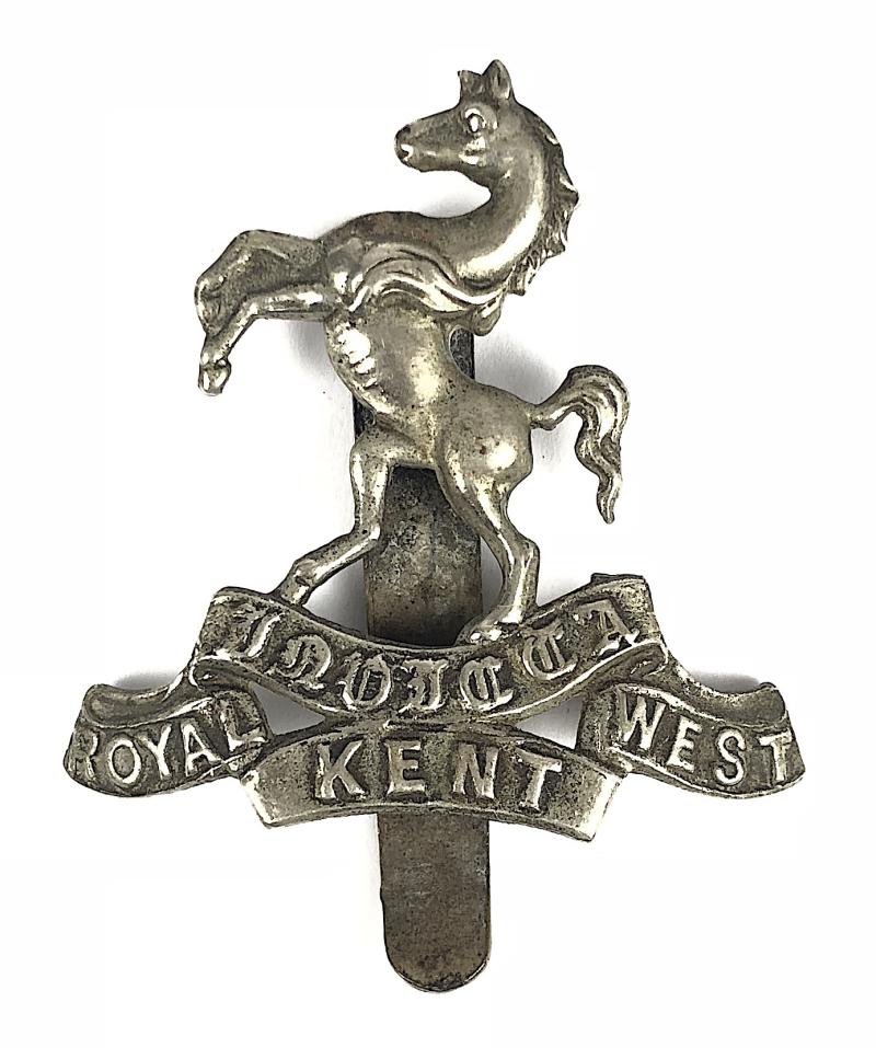 WW1 Royal West Kent Cap Badge Frederick Narbough Birmingham