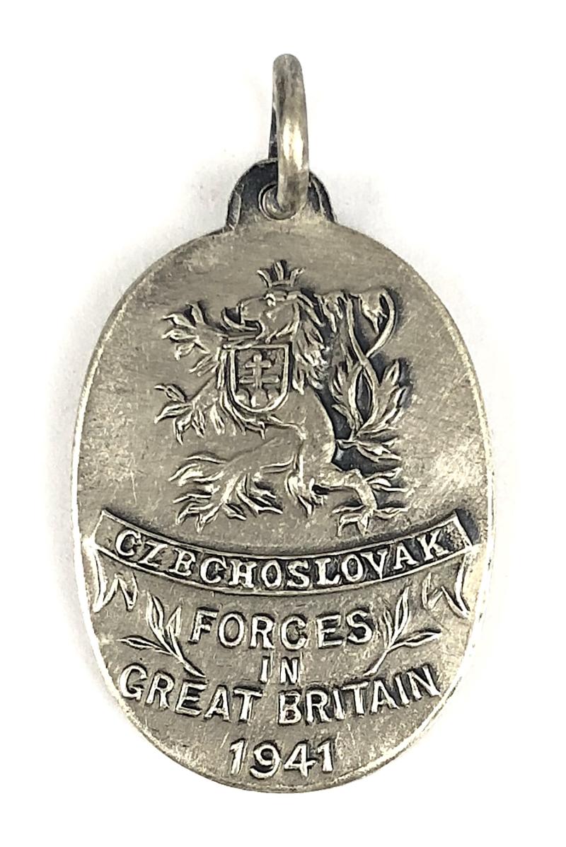 Czechoslovak Forces In Great Britain 1941 St.Wenceslas of Bohemia Keep Safe Pendant