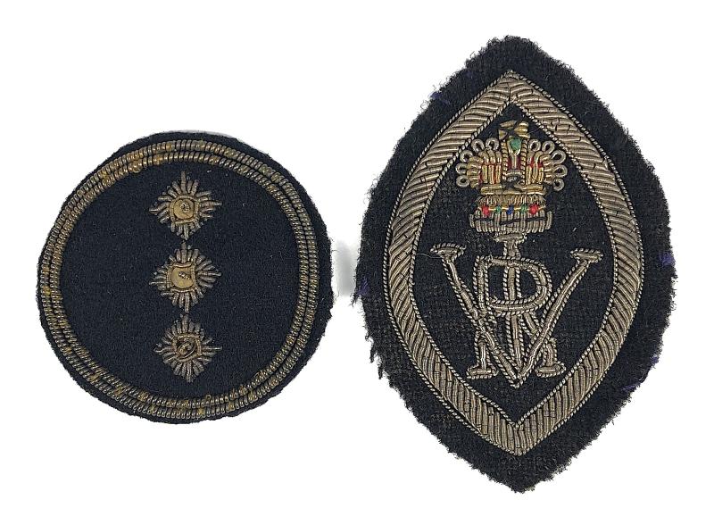 Queens Institute of District Nursing silver bullion felt cloth hat and rank badge