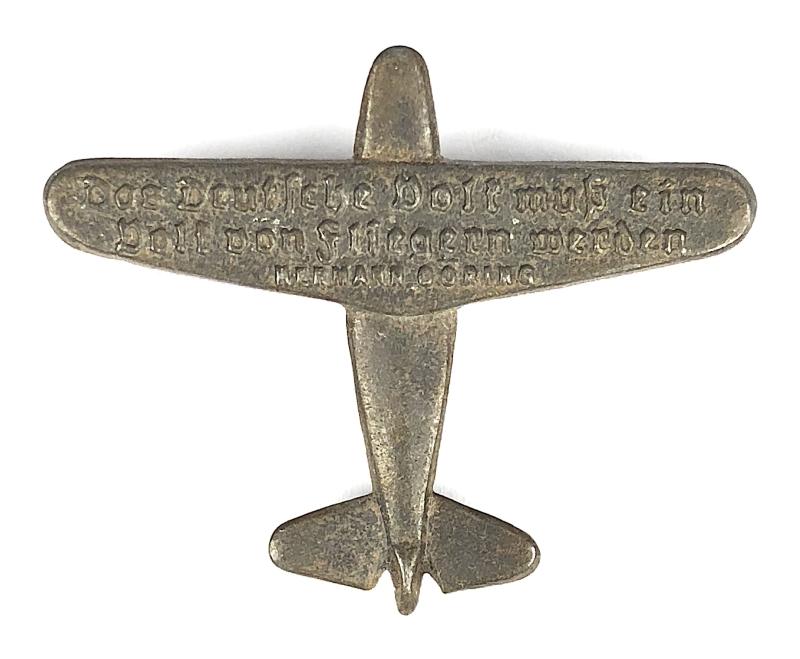 German Aircraft Third Reich Tinnie Donation Badge