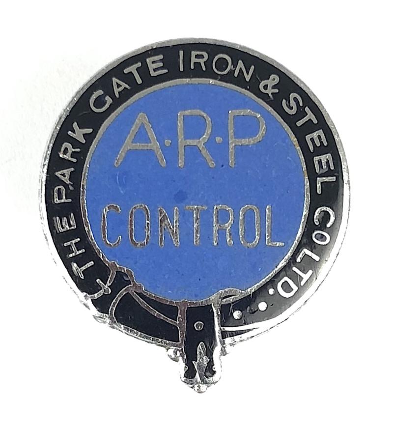 Park Gate Iron & Steel Co Ltd ARP Control Warden Badge Rotherham Yorkshire