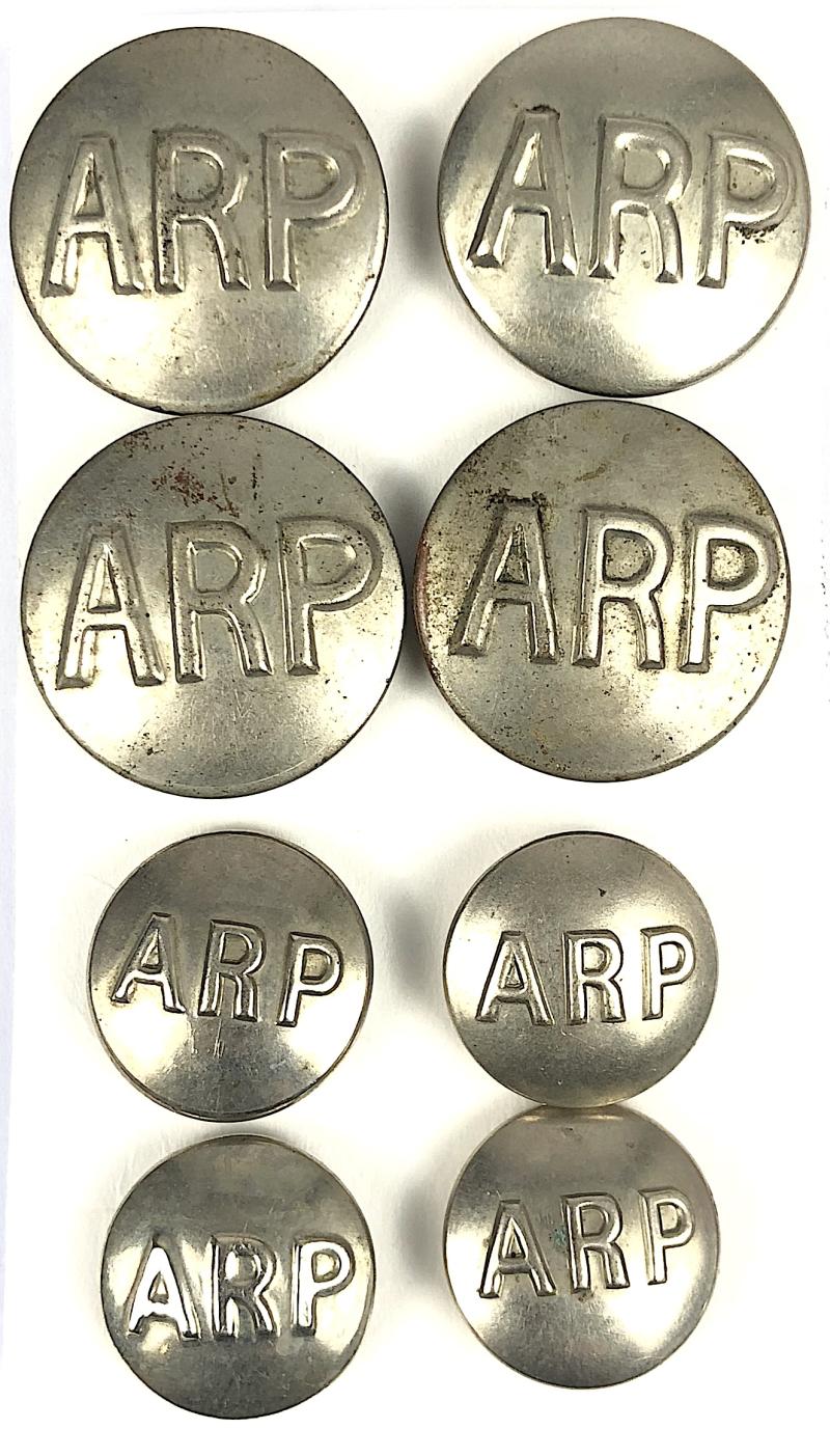 Air Raid Precautions bluette overall set of ARP buttons