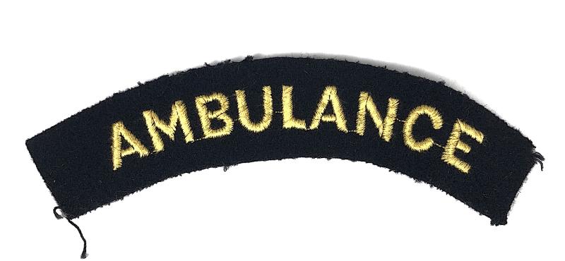 Civil Defence Ambulance Shoulder Title Post War Badge