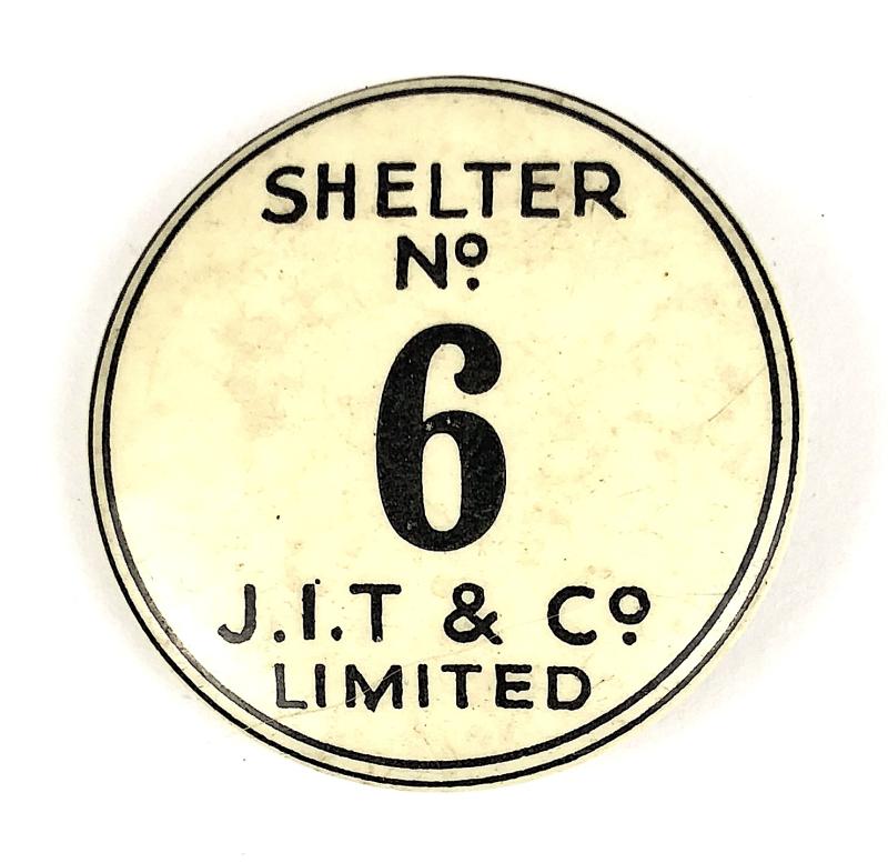 J. I. Thornycroft & Co Shipbuilders ARP Shelter No.6 Badge