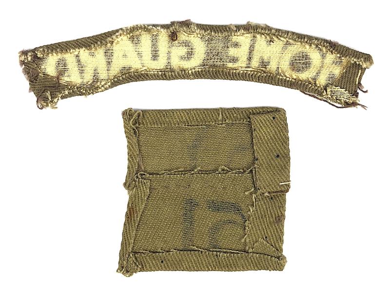 Home Guard SY 51 Malden Surrey cloth designation badges
