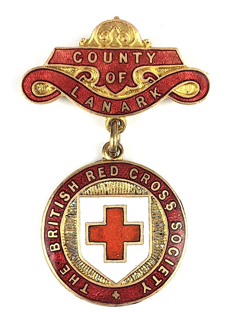 British Red Cross Society County of Lanark Badge Scotland