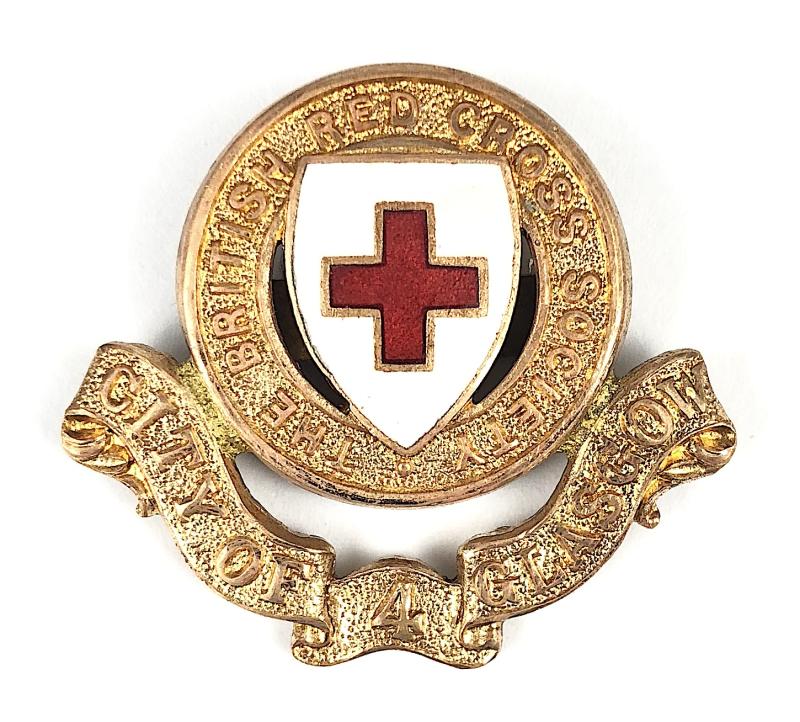 British Red Cross City of Glasgow 4 Cap Badge