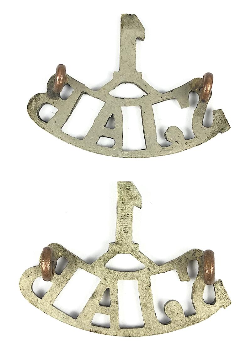 St John Ambulance Brigade pair of shoulder title badges