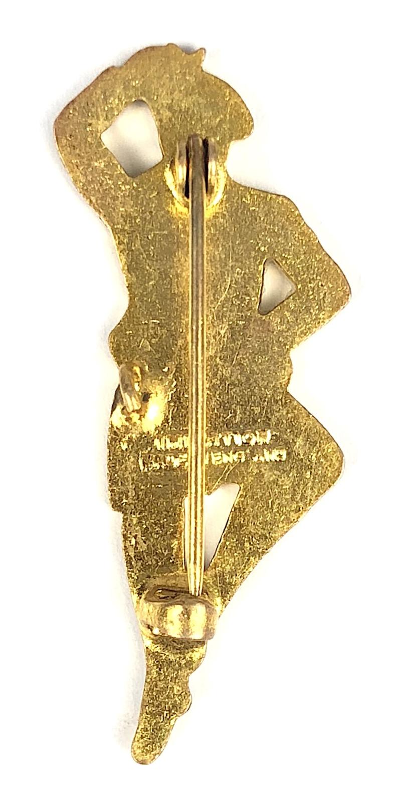 Scottish Highland Dancer male traditional figure badge c1940s