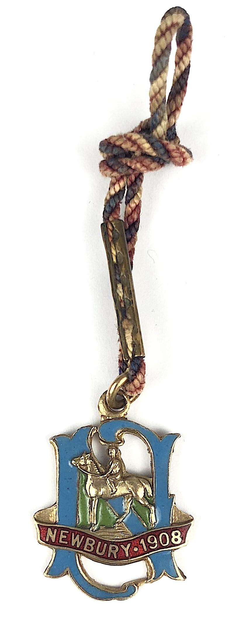 Newbury 1908 Racecourse horse racing club membership badge