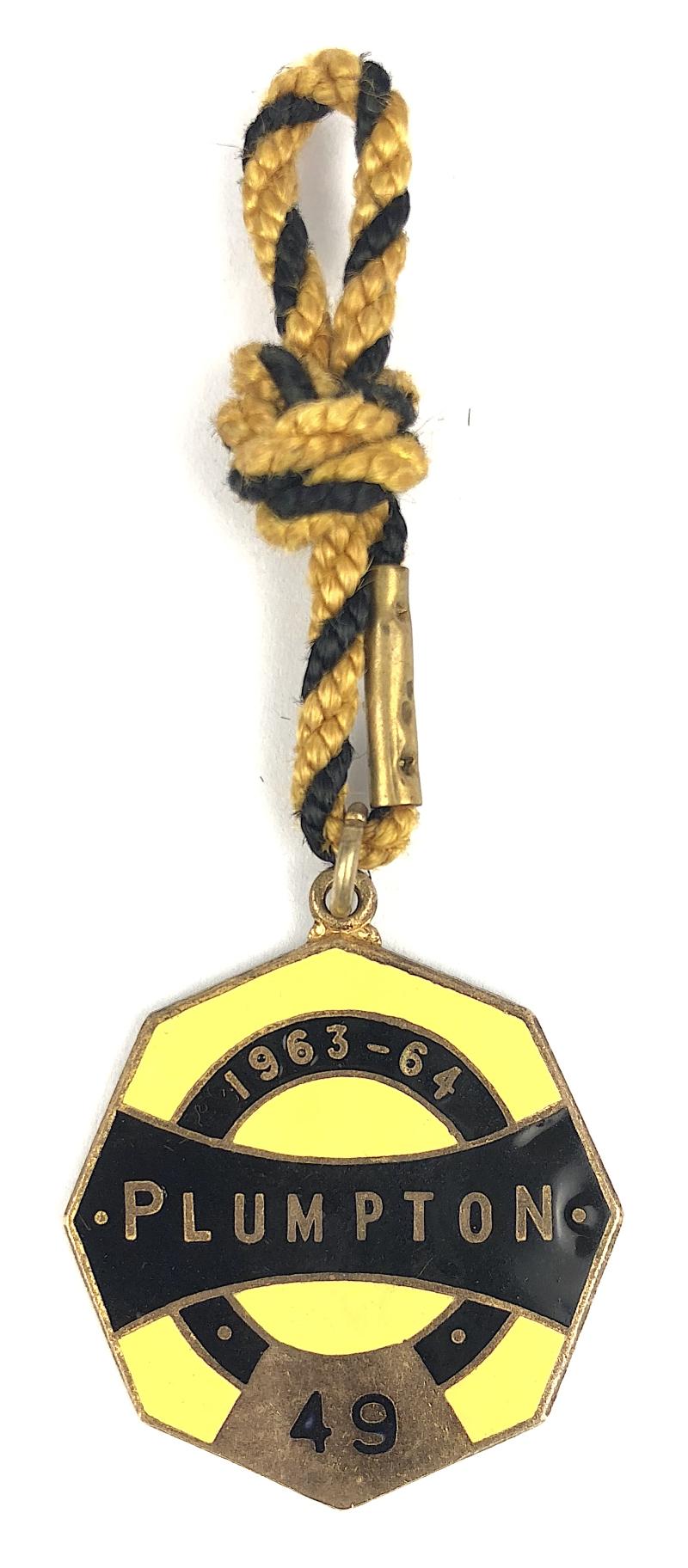 1963 - 1964 Plumpton Racecourse horse racing club gentlemans badge