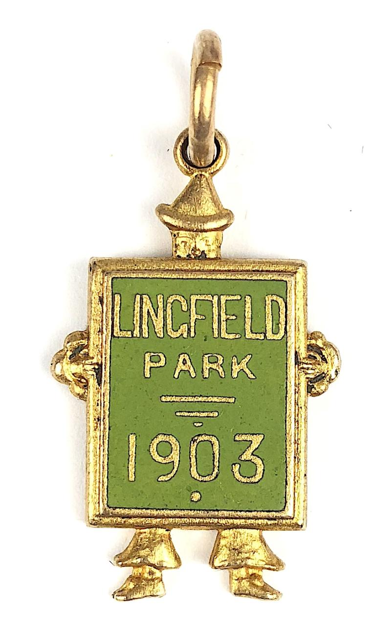 1903 Lingfield Park horse racing club badge