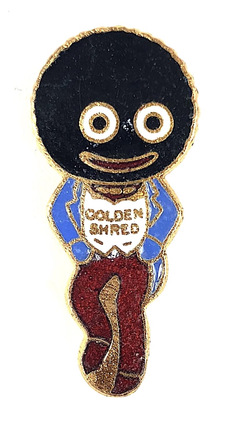 Robertson sGolly standard white waistcoat bobble back advertisig badge Firmin