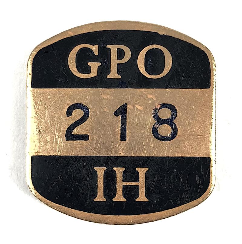 General Post Office GPO 218 IH postmans security badge