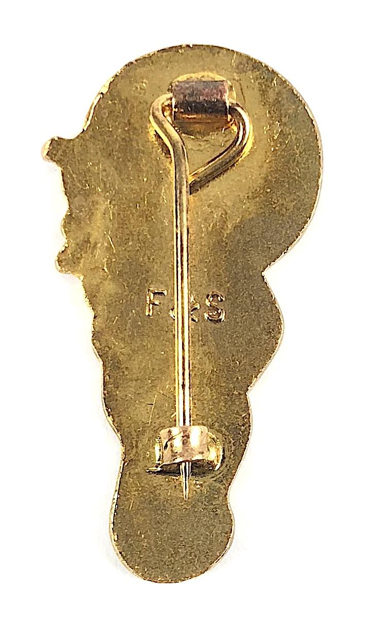 Robertsons Golly bagpiper white waistcoat advertising badge F&S