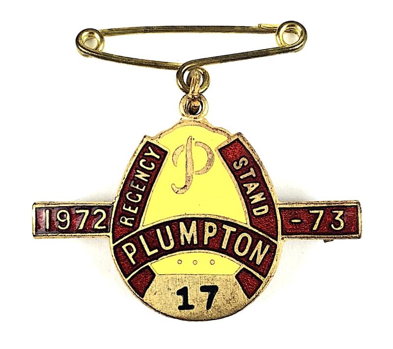 1972 -1973 Plumpton Regency Stand horse racing club badge East Sussex