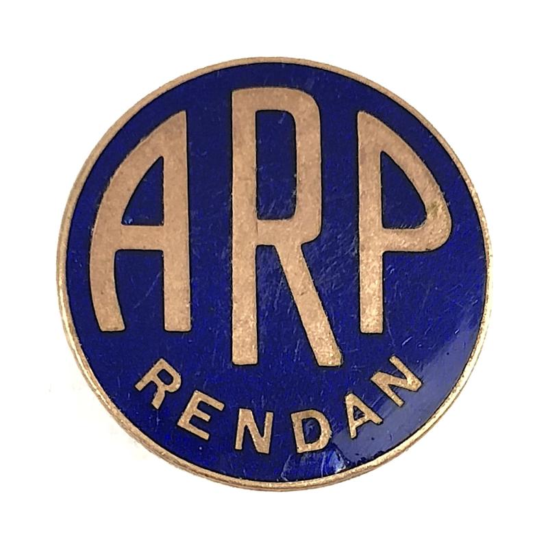 Rendan Manufacturing Co Ltd ARP Warden Badge Halifax