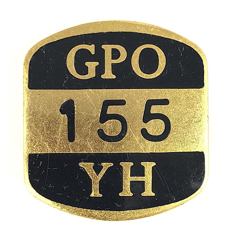General Post Office GPO 155 YH postmans security badge