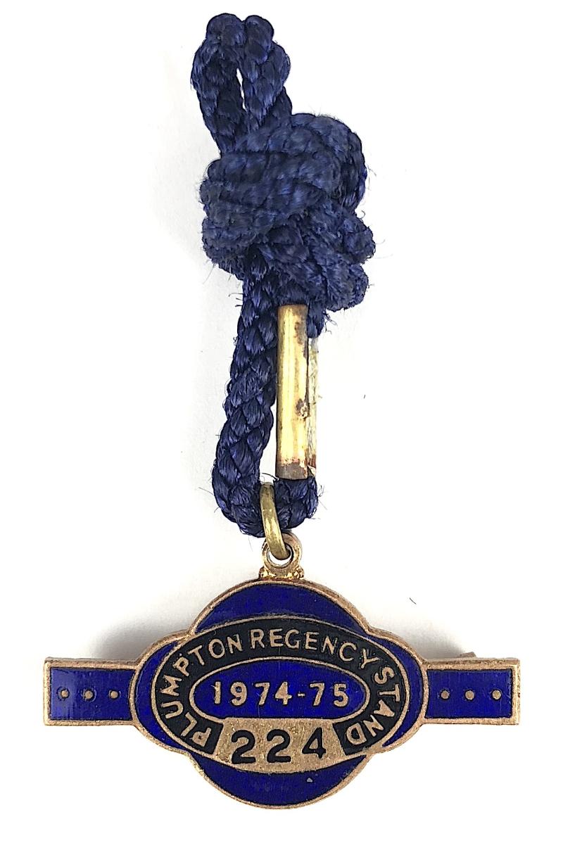 1974 -75 Plumpton Regency Stand horse racing club membership badge