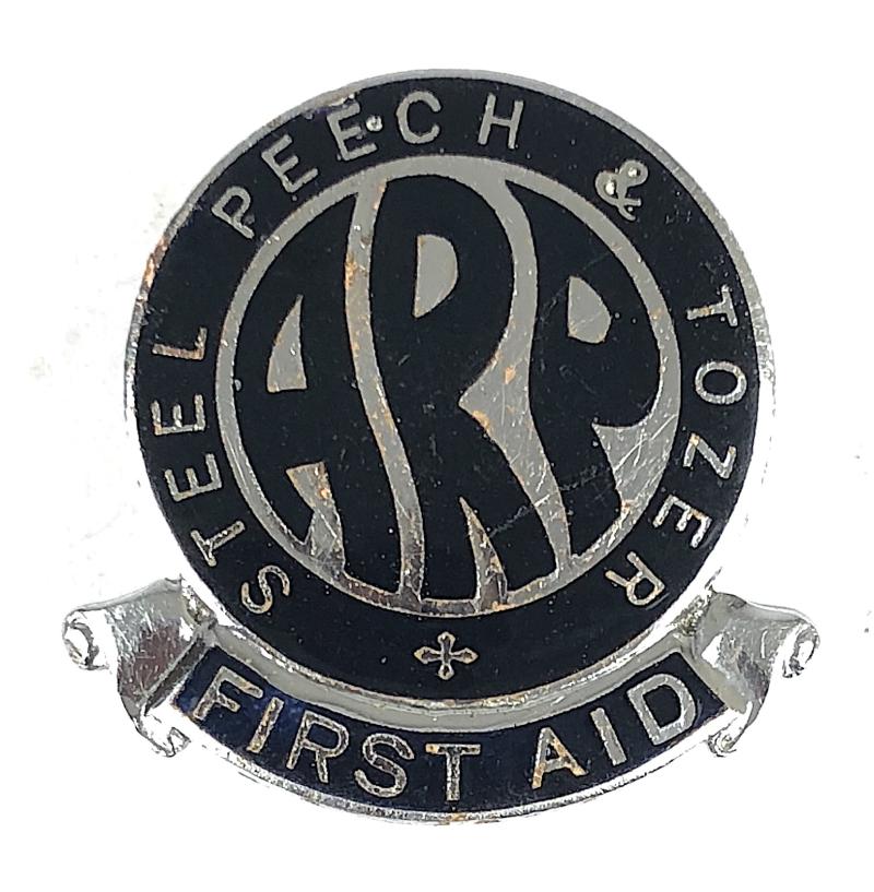 ARP Steel Peech & Tozer Air Raid Precautions First Aid Badge, Rotherham