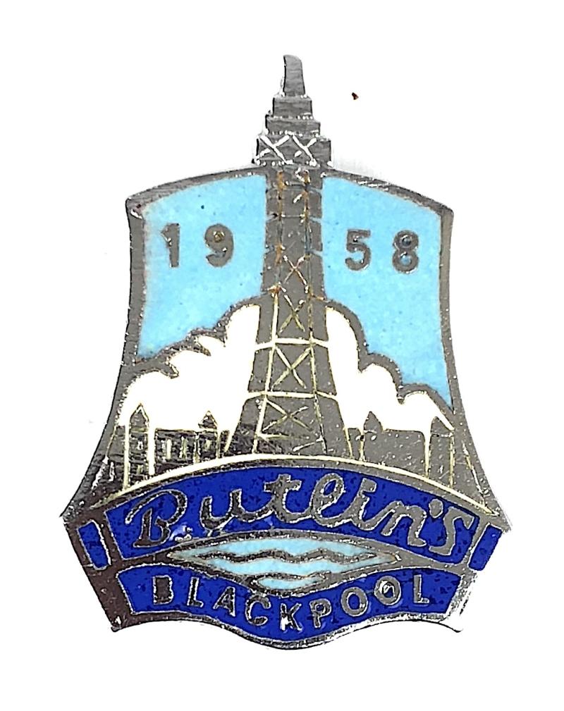 Butlins 1958 Blackpool Tower holiday camp badge