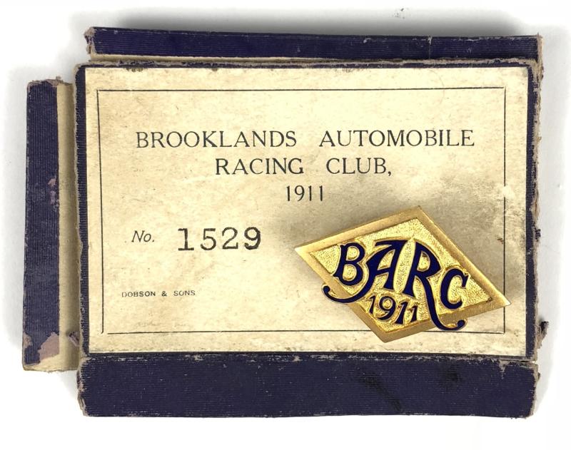 Brooklands Automobile Racing Club 1911 BARC badge & part box