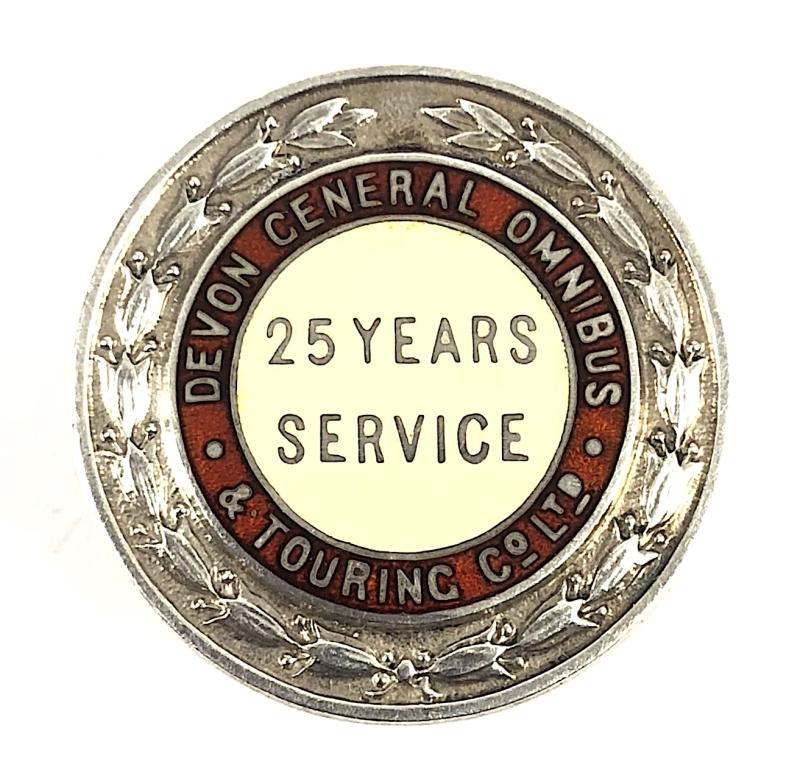 Devon General Omnibus & Touring Co Ltd Silver 25 Years Service Badge