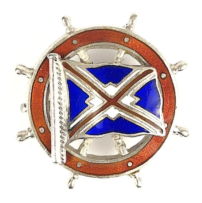 Union-Castle Mail Steamship Co 1913 silver ships wheel badge by Michael Emanuel Southampton