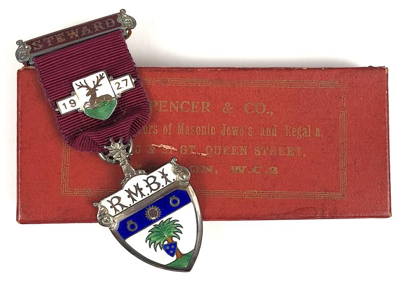 Royal Masonic Benevolent Institute 1927 Steward Silver Jewel