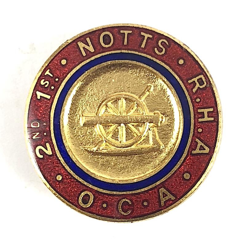 2/1st Nottinghamshire RHA Old Comrades Association Lapel Badge