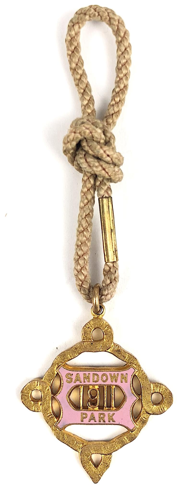 1911 Sandown Park Racecourse horse racing club badge