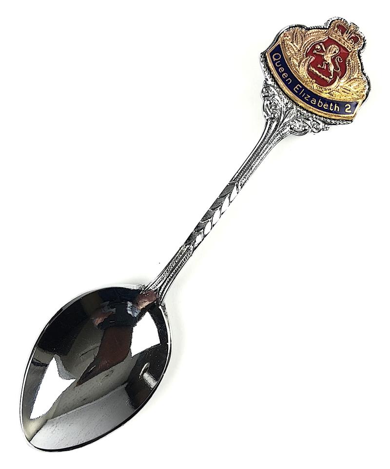 Queen Elizabeth 2 Cunard Line Cruise Ship Souvenir Spoon