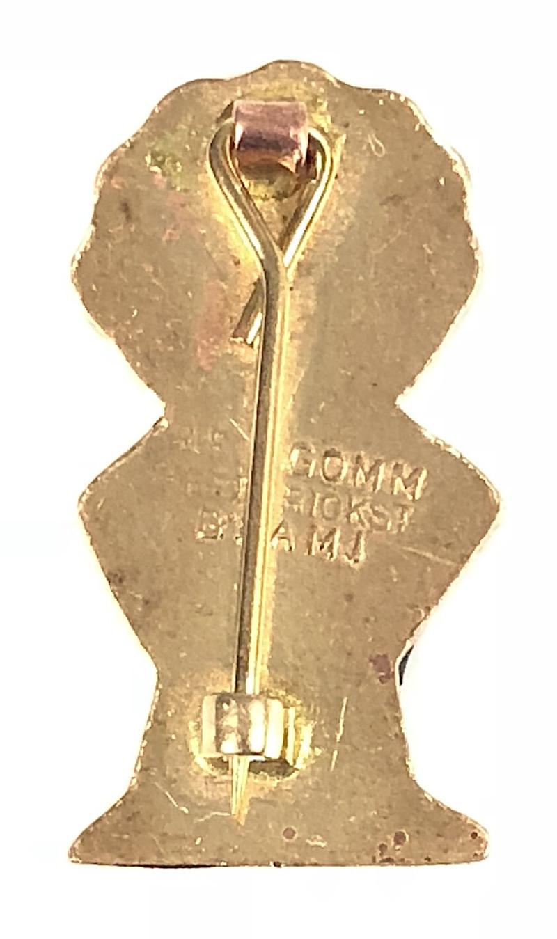 Robertsons 1970s Golly standard advertising badge R.E.V. Gomm