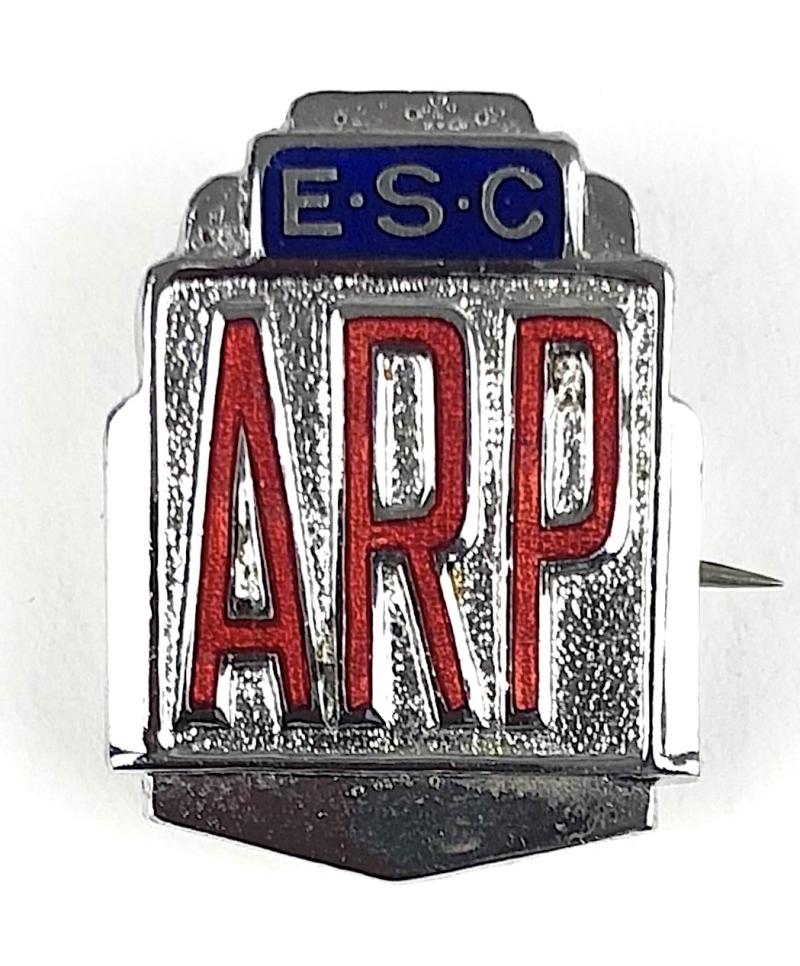 English Steel Corporation ARP Air Raid Precautions Pin Badge