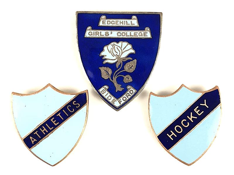 Edgehill Girls College School & Sports Badges Bideford Devon