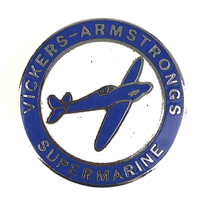 Vickers Armstrongs Supermarine Spitfire construction workers badge c.1940