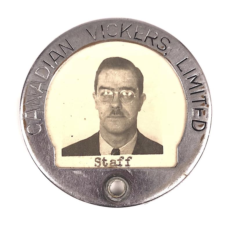 Canadian Vickers Limited Aircraft & Shipbuilding Identification Staff Badge