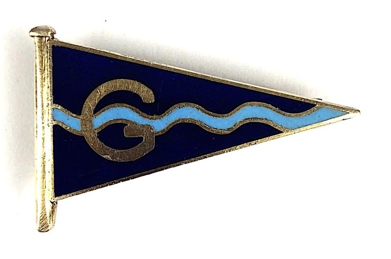 Goring on Thames Sailing Club Pennant Flag Pin Badge c.1940's