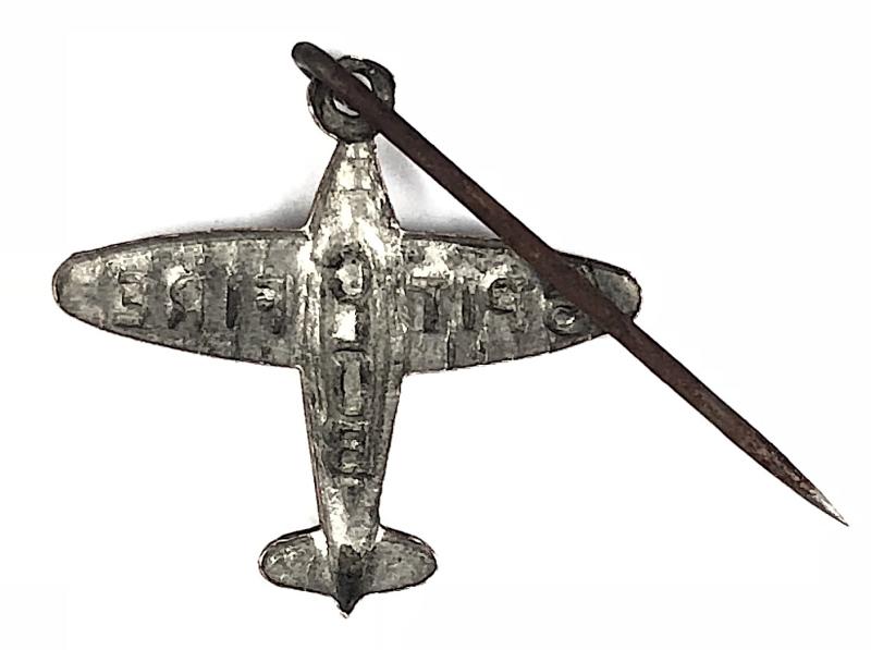 WW2 Spitfire Fund Club Fighter Plane fundraising home front badge