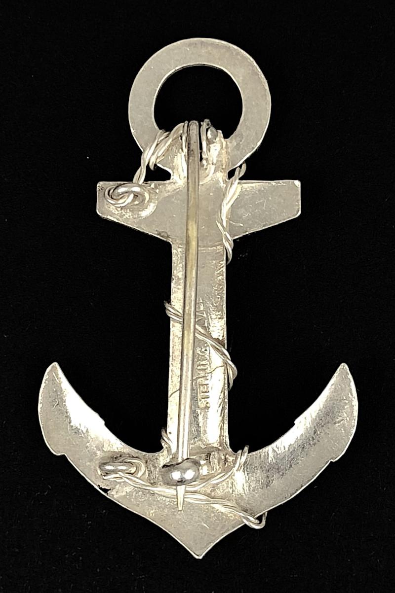 R.M.S. Samaria Cunard Shipping Line Silver Anchor Badge 1922 - 1955