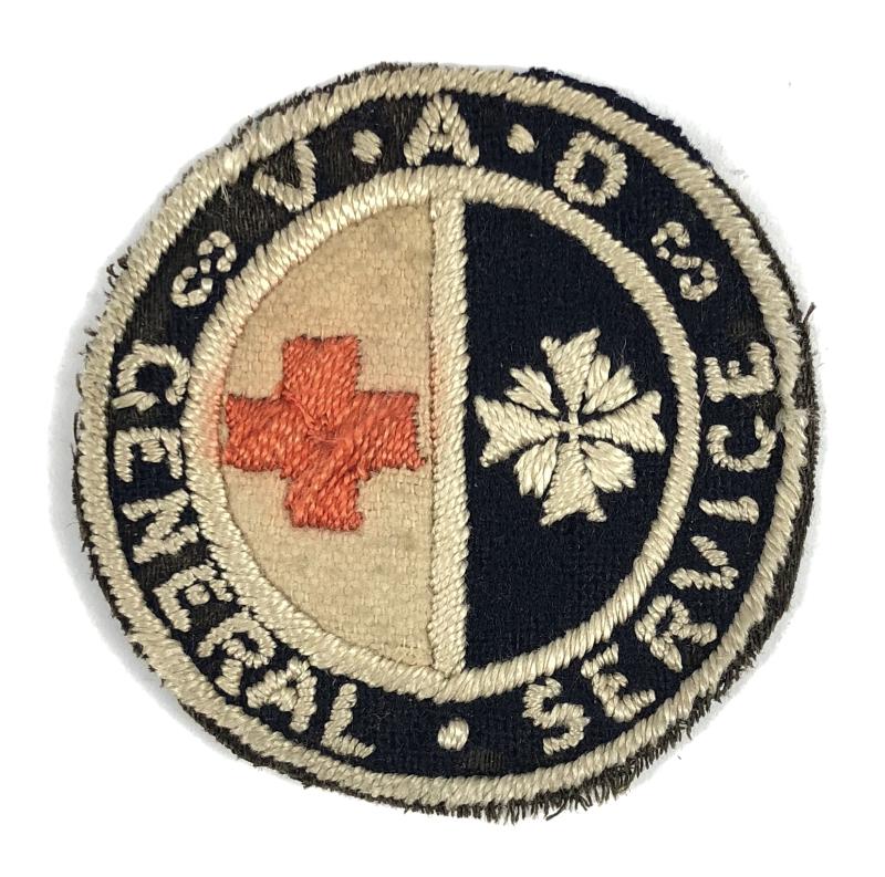 WW1 BRCS & Order of St John VAD General Service cloth badge