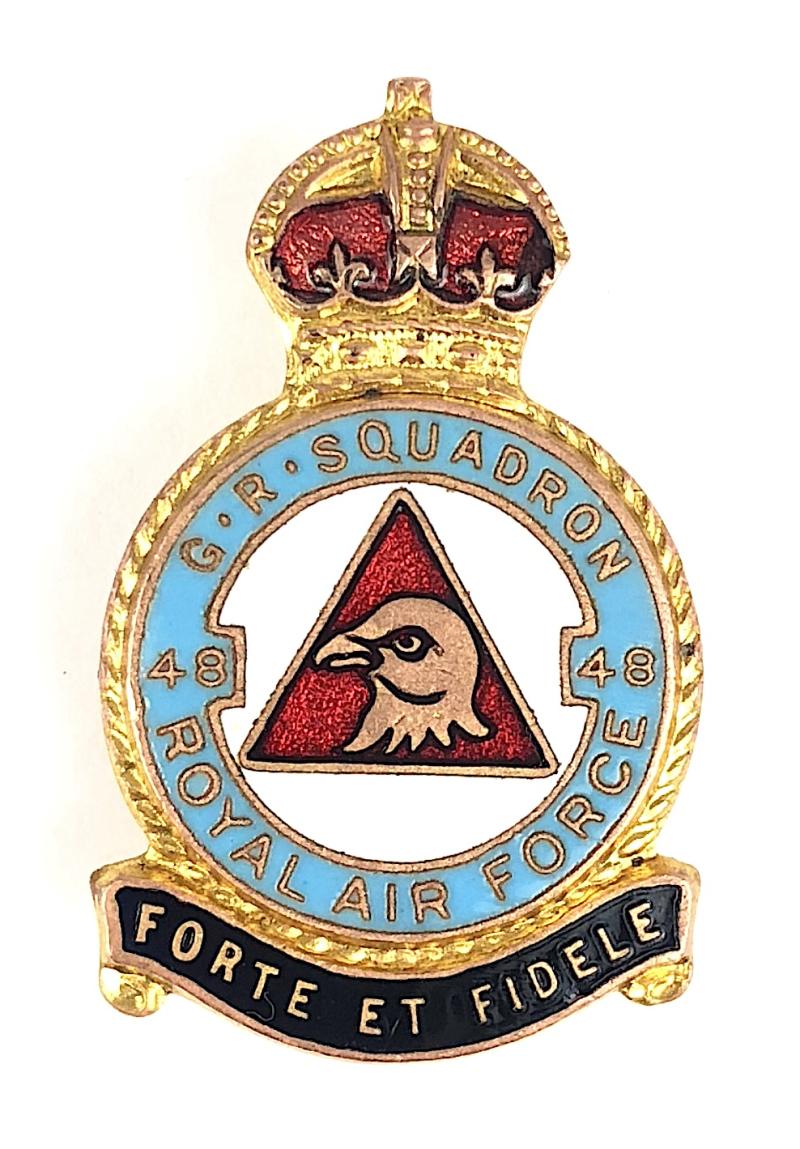 RAF No 48 General Reconnaissance Squadron Royal Air Force Badge H.W.Miller c1940s