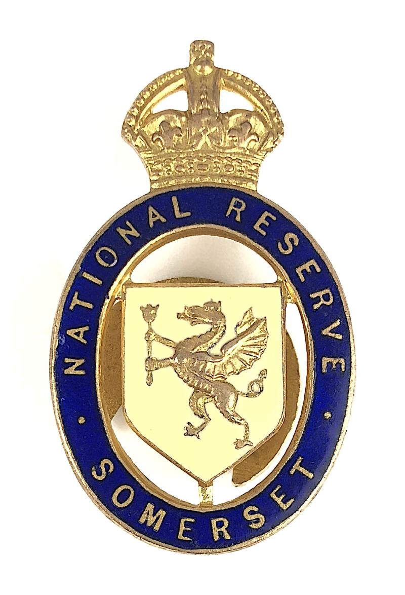 WW1 National Reserve Somerset home front badge