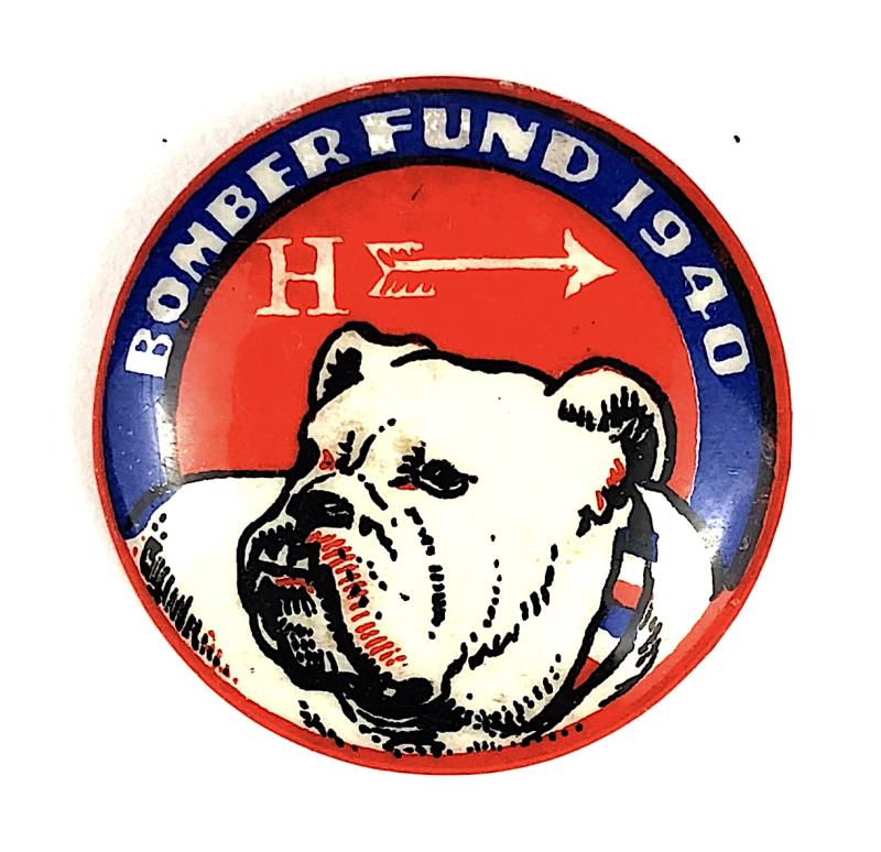 WW2 Bomber Fund 1940 Harrow Tin Button Badge