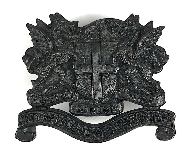 WW1 City of London VTC bronze OSD collar badge c.1914